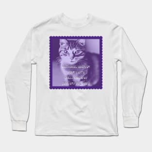 National Answer Your Cat's Questions Day Long Sleeve T-Shirt